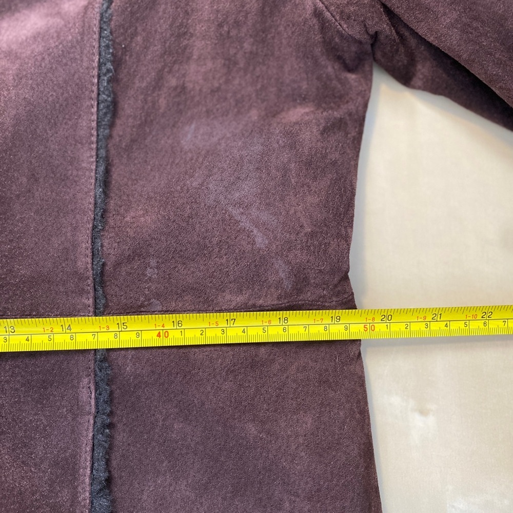‼️SOLD‼️Vtg Y2K Penny Lane Coat Leather Faux Fur Jacket Large L Boho Hippie 70s - Picture 4 of 13